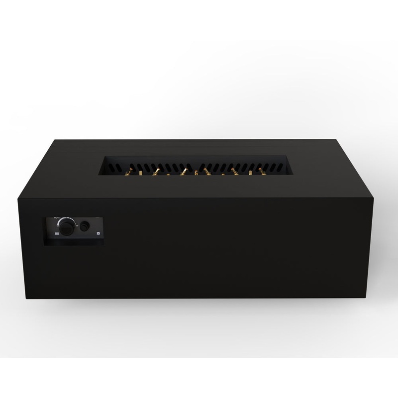 Warming Trends AON R48 48-Inch Rectangular Steel Gas Fire Pit Table Push Button Ignition (PBIK) Liquid Propane Black