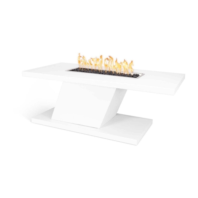 72″ Imperial Powder Coated Steel Rectangle Fire Pit – 24″ tall – The Outdoor Plus Match Lit Natural Gas Black