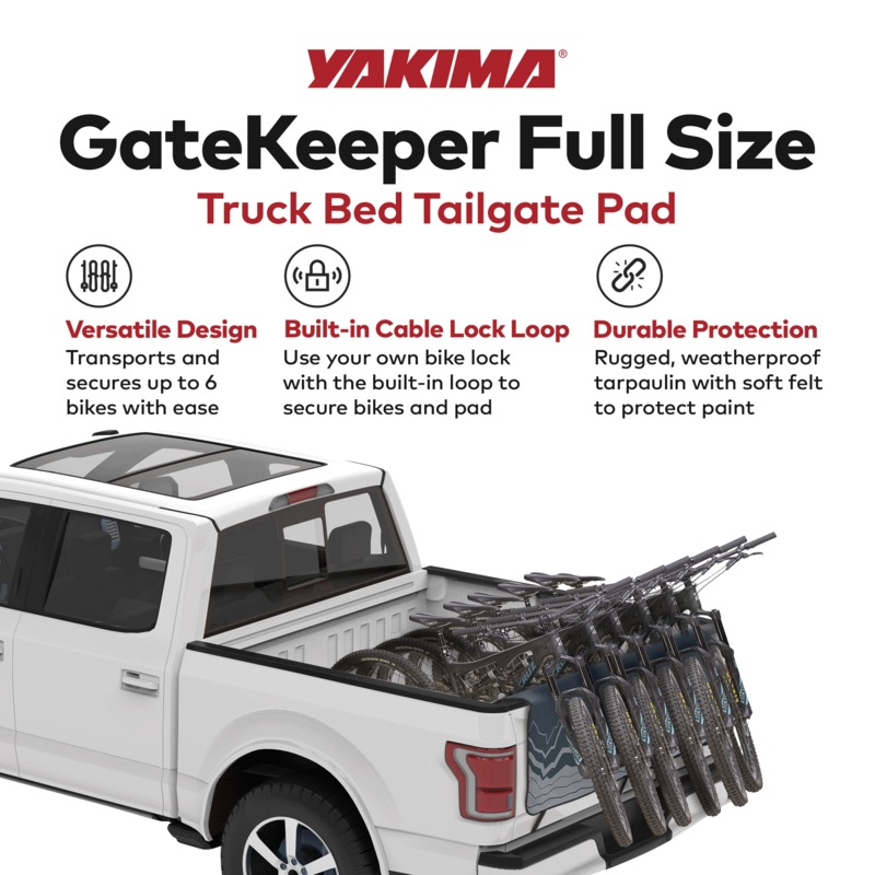 Yakima GateKeeper Full Size Truck Bed Large Bike Pad, Cascade Blue (Open Box)