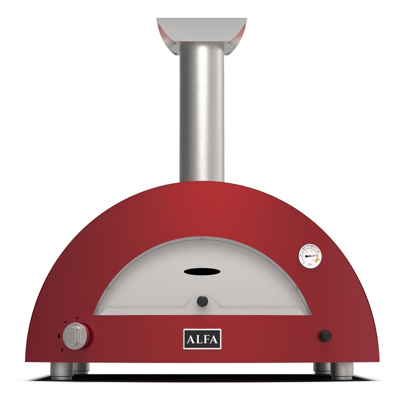 Alfa Moderno 2 Pizze Gas Pizza Oven (LP or NG Fuel) Ruby Red Propane