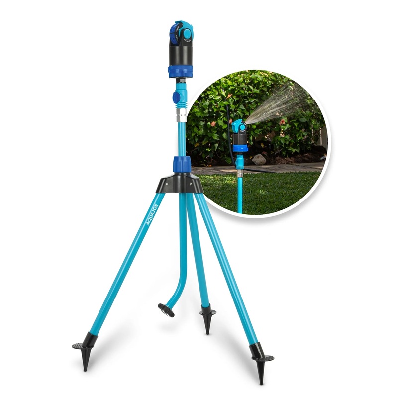 Aqua Joe Adjusting Tripod Sprinkler Mister, 6 Pattern, Telescoping (Open Box)