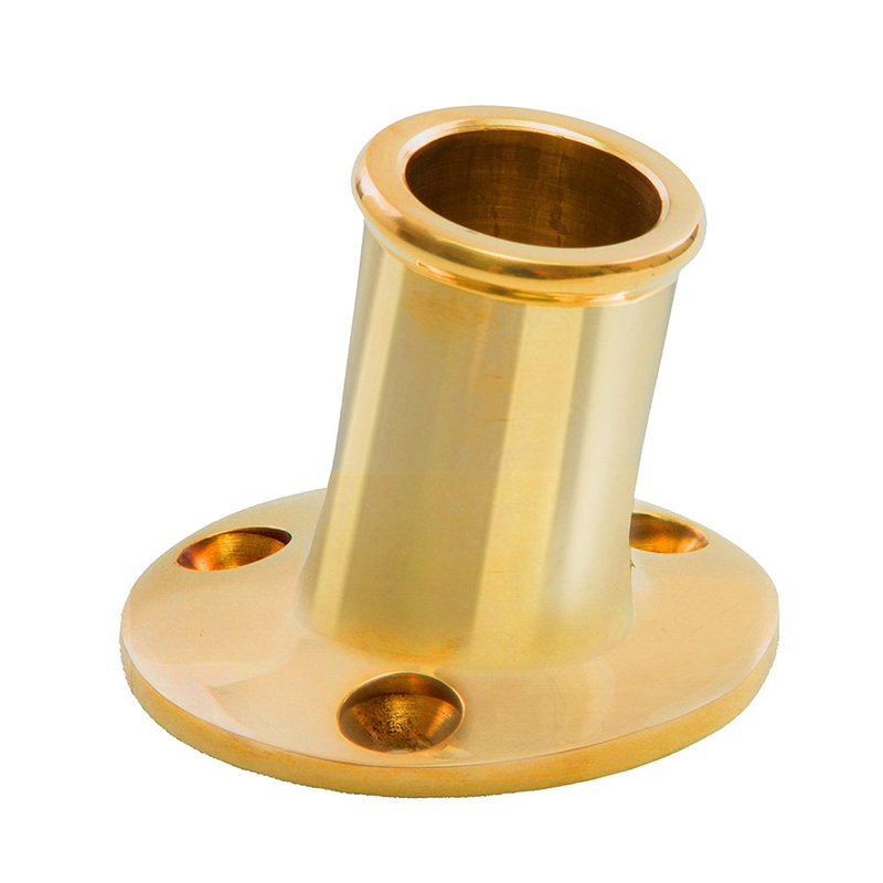 Whitecap Top-Mounted Flag Pole Socket Polished Brass – 3/4″ ID [S-5001B]