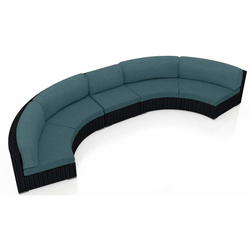 Harmonia Living – Urbana 3 Piece Extended Curved Sectional Set | HL-URBN-CB-3MCSEC Canvas Charcoal