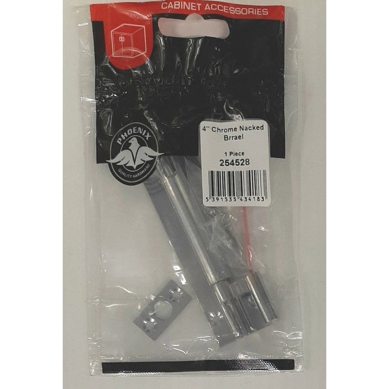 4″ Chrome Necked Barrel Bolt Default