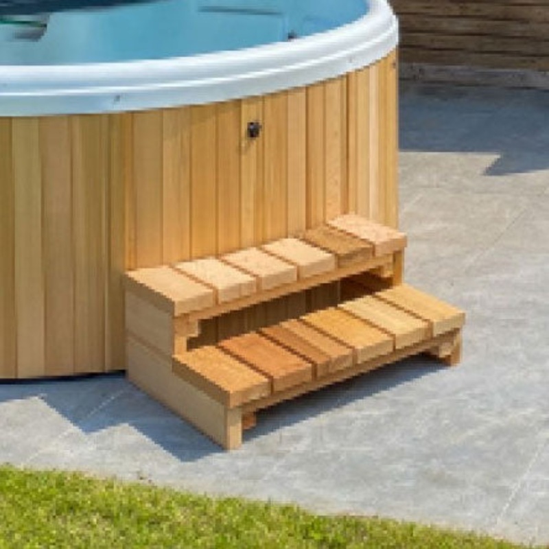 Dundalk Nordic Tub Stairs –  2 Tier Step with Curved Top Tread