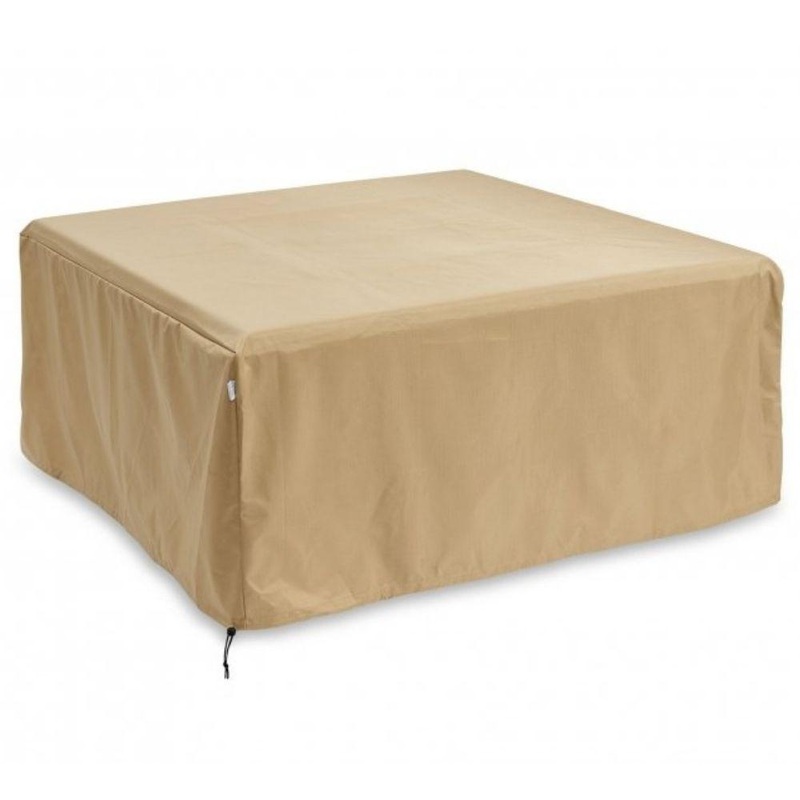 The Outdoor GreatRoom Company Tan Polyester Ripstop Square Fire Pit Covers Cove Square
