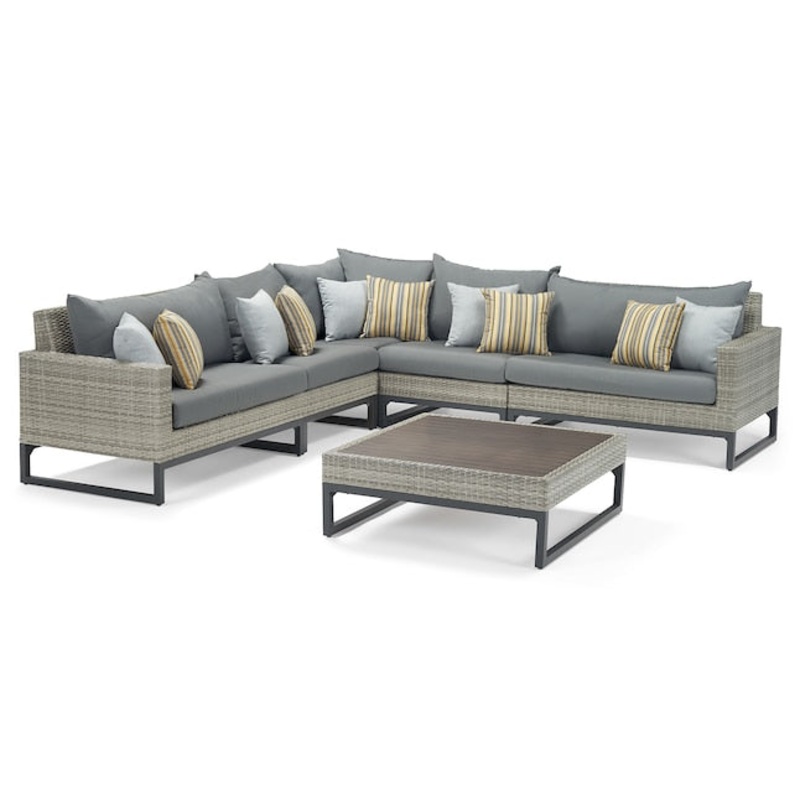 RST Brands – Milo Gray 6 Piece Sectional | OP-PESS6-MILO-G Bliss Ink