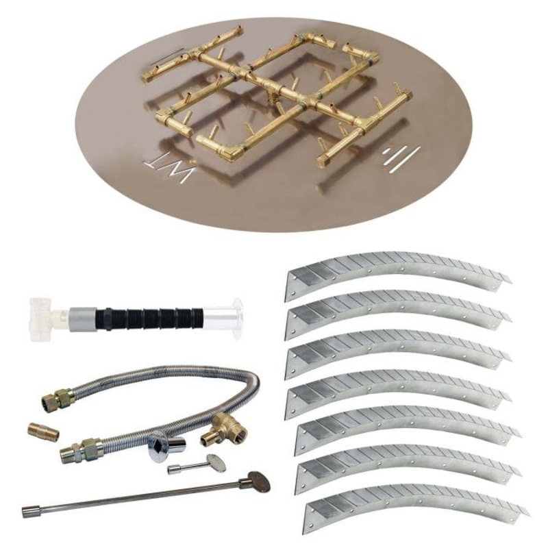 Warming Trends Crossfire UPK Universal Paver Kit For 39-41-Inch Circular or Square Openings Natural Gas Square