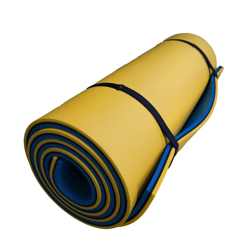 Aqua Lily Pad Floating Mat w/ Duracore, Lake Float, 6 x 12, Yellow/Blue (Used)