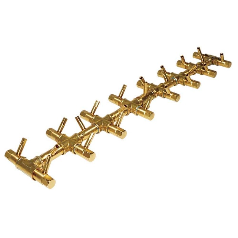 Warming Trends Tree-Style CROSSFIRE 30-Inch Brass Gas Burner Liquid Propane No Flex Line No Plate