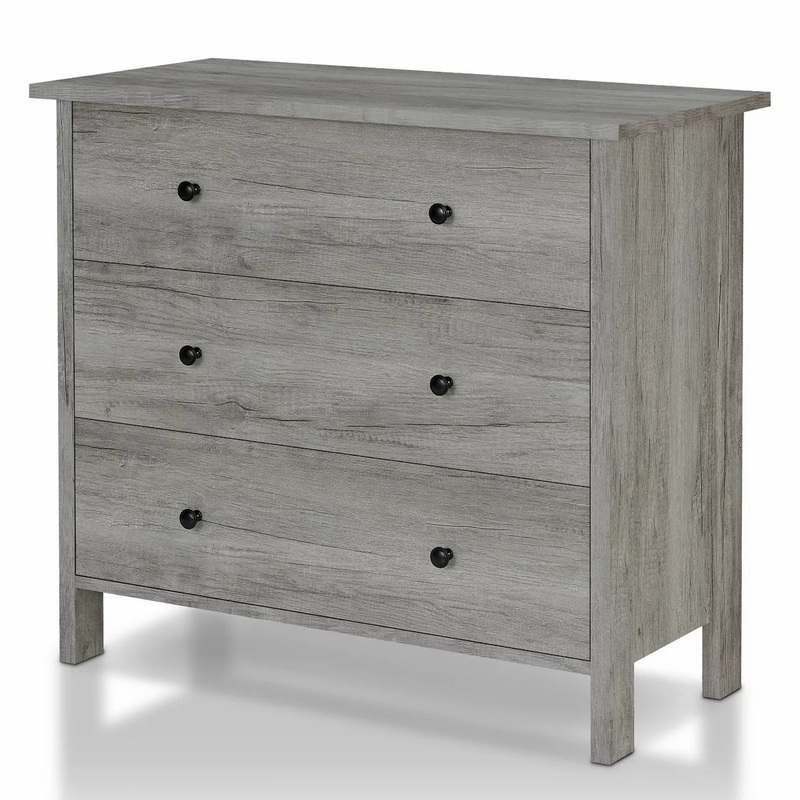Zillett 3-Drawer Chest in Vintage Gray Oak