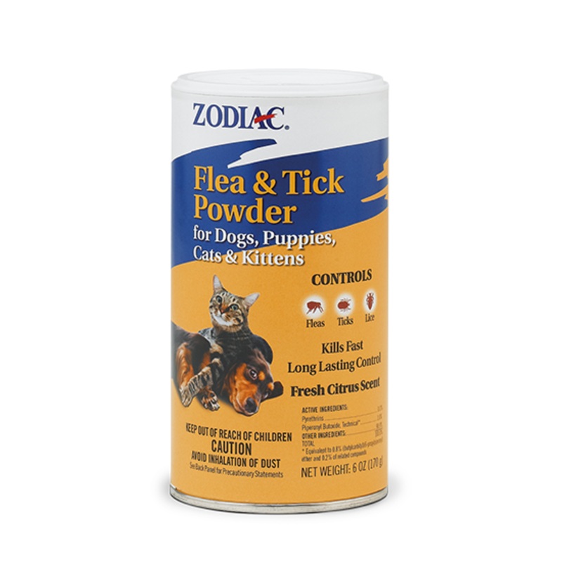 ZODIAC FLEA & TICK POWDER FOR DOGS, PUPPIES, CATS & KITTENS