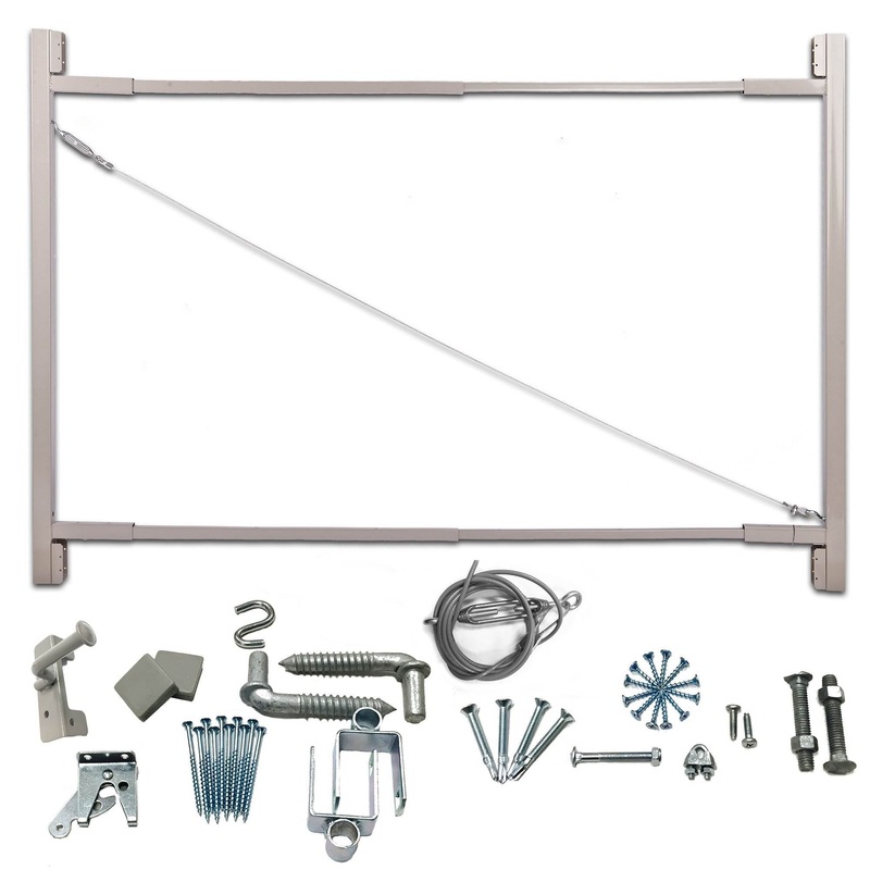Adjust-A-Gate Steel Frame Gate Building Kit, 36″-72″, Up To 6′ High (Open Box)